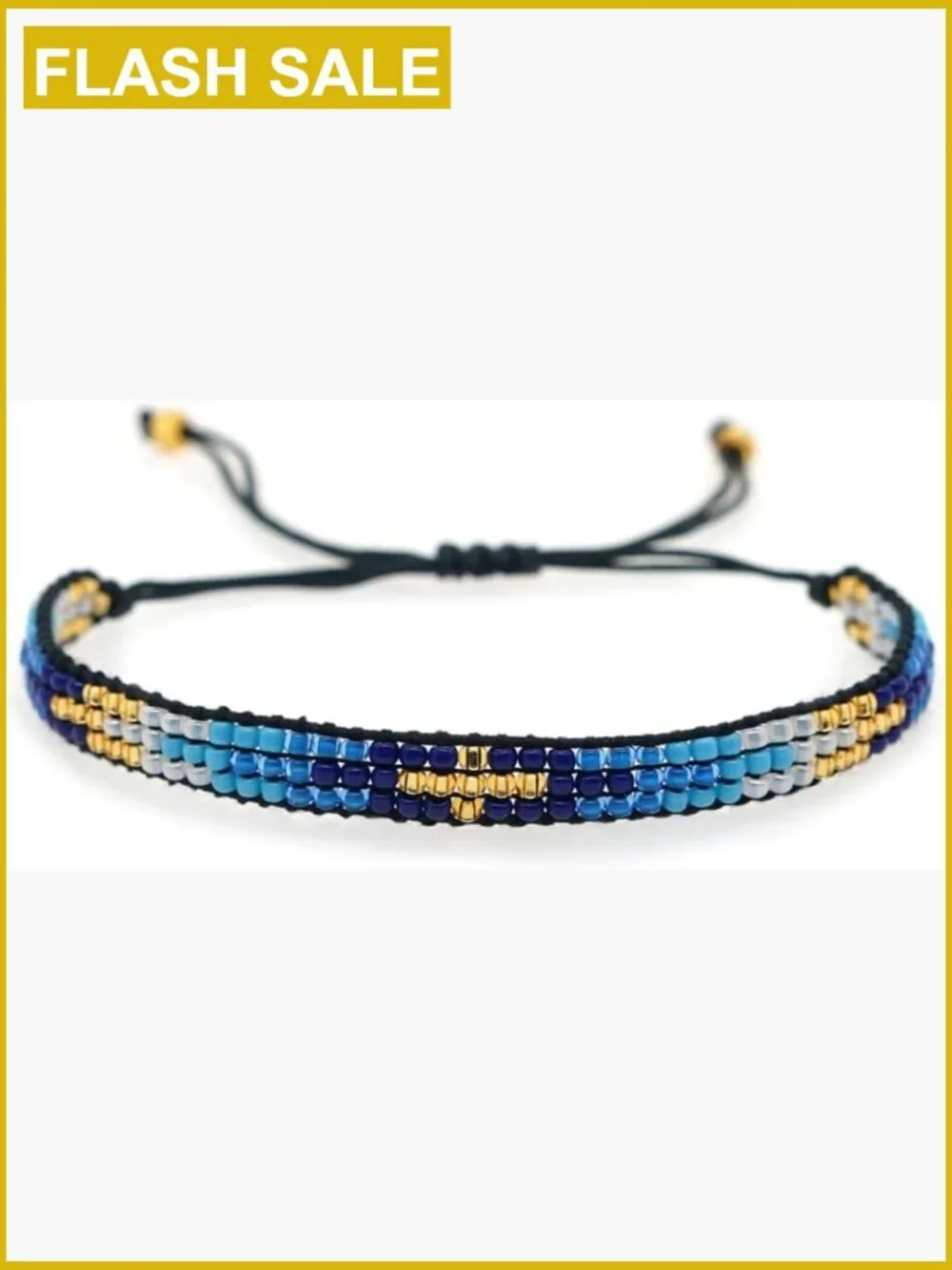 Boho Seed Bead Friendship Strand Bracelet Adjustable Unisex
